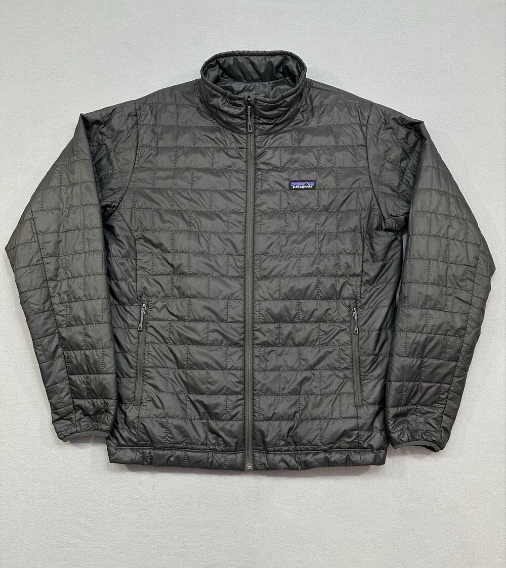 Patagonia Men’s Nano Puff Jacket Gray Quilted PrimaLoft Insulated Large